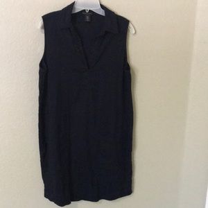 Tahari shift dress, size 10, black, linen